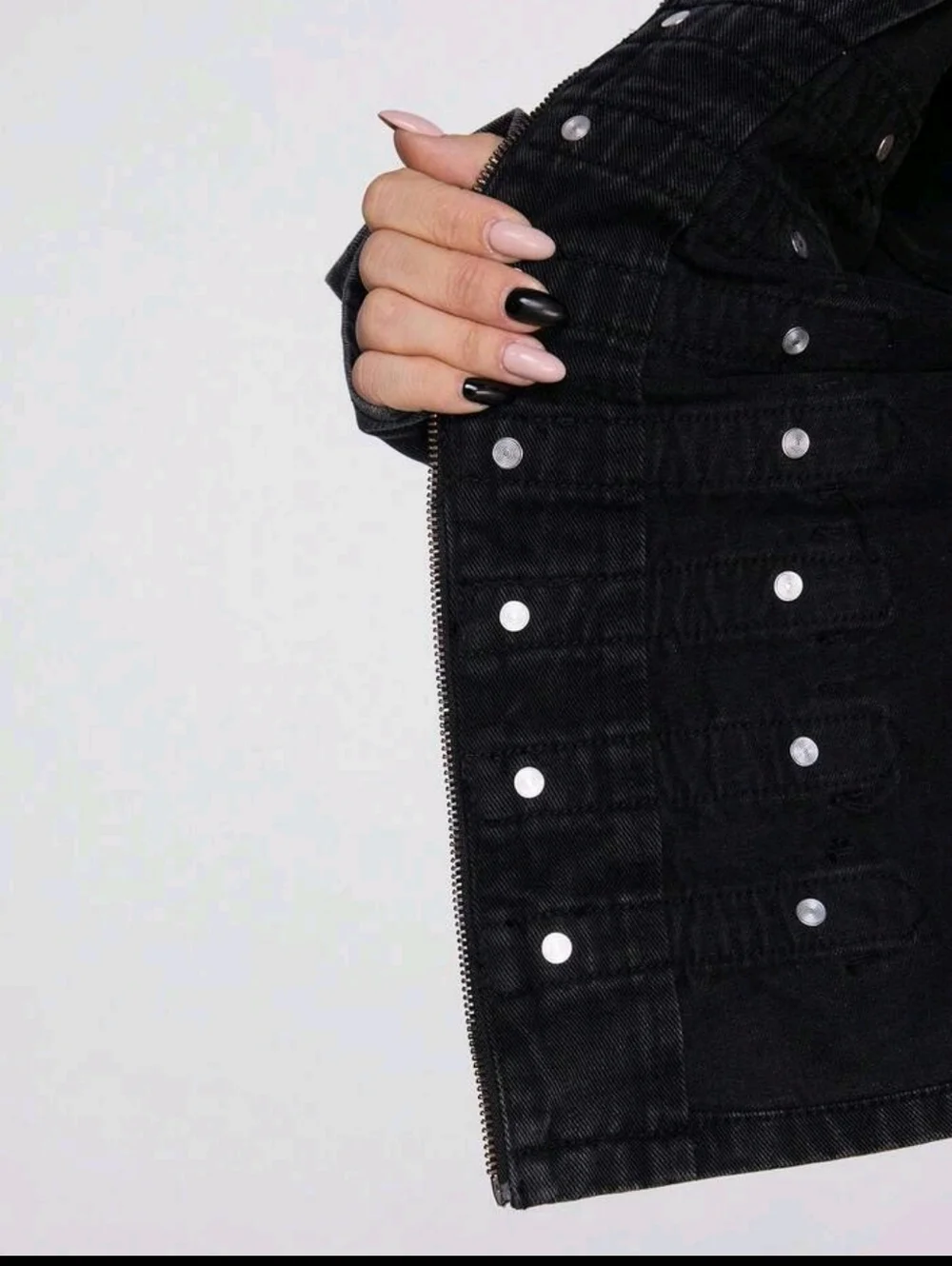 Black Military-Style Women's Jacket - Picture 6 of 7